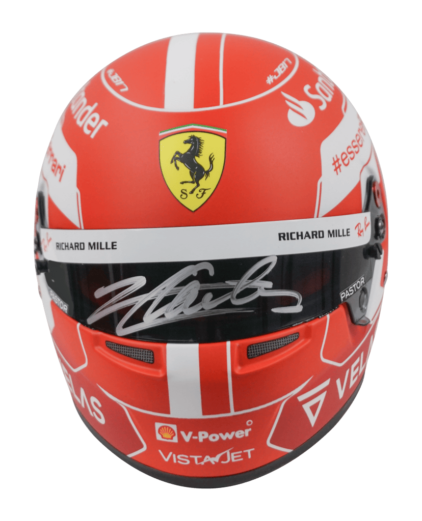 Charles Leclerc Signed Ferrari F1 Helmet 12 Scale Beckett COA MVPs