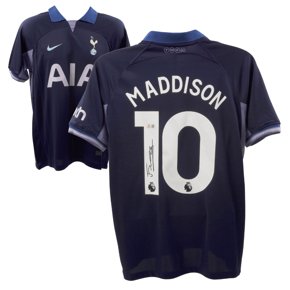 James Maddison Signed Tottenham Hotspur Away Soccer Jersey #10 – Beckett COA