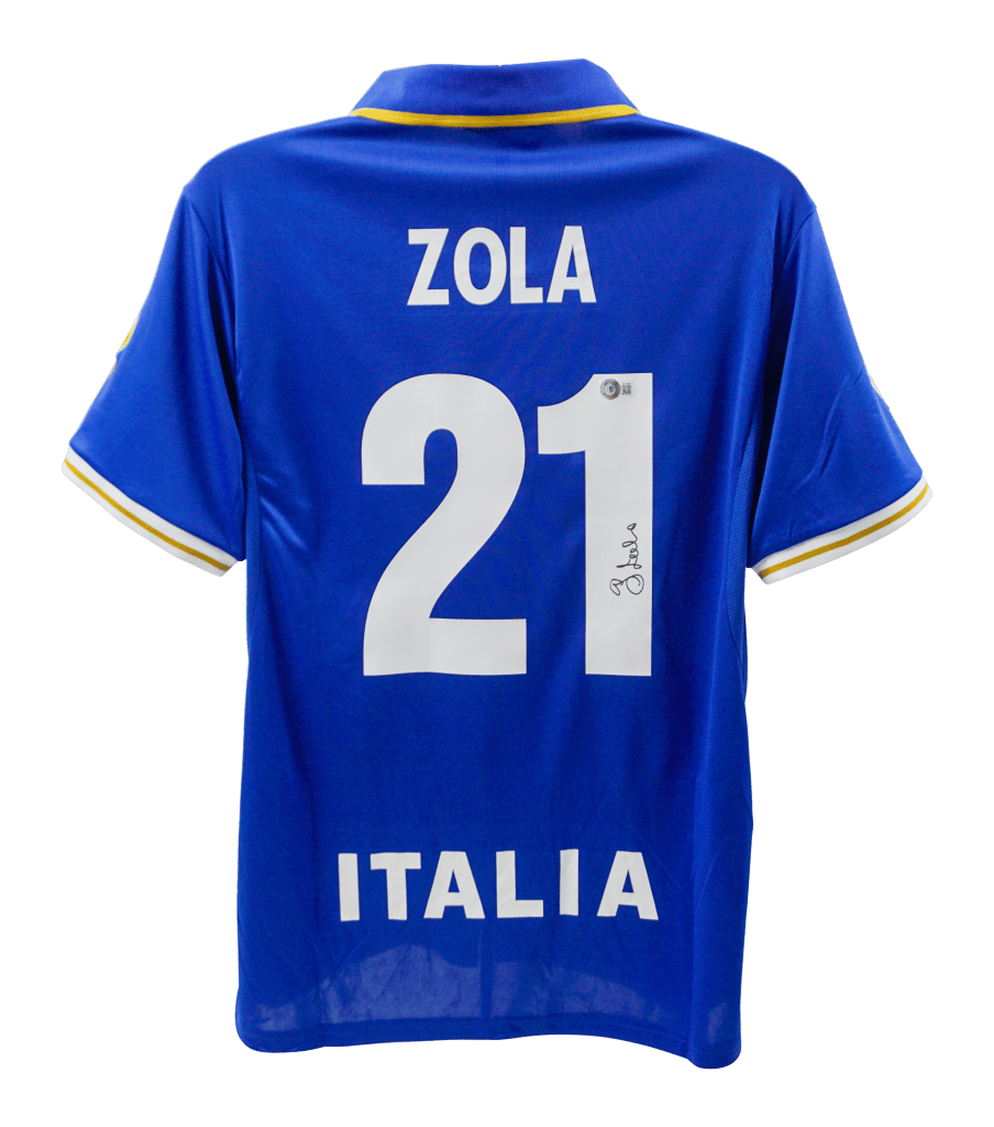 Gianfranco Zola Signed Italy Jersey – Beckett COA
