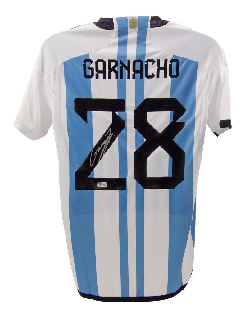 Alejandro Garnacho Signed Adidas Argentina Home Jersey #28 – Beckett COA