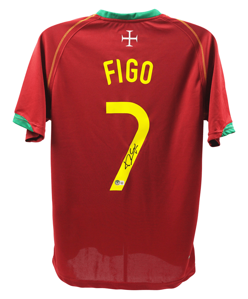 Luis Figo Signed Nike Portugal Home Jersey #7 – Beckett COA