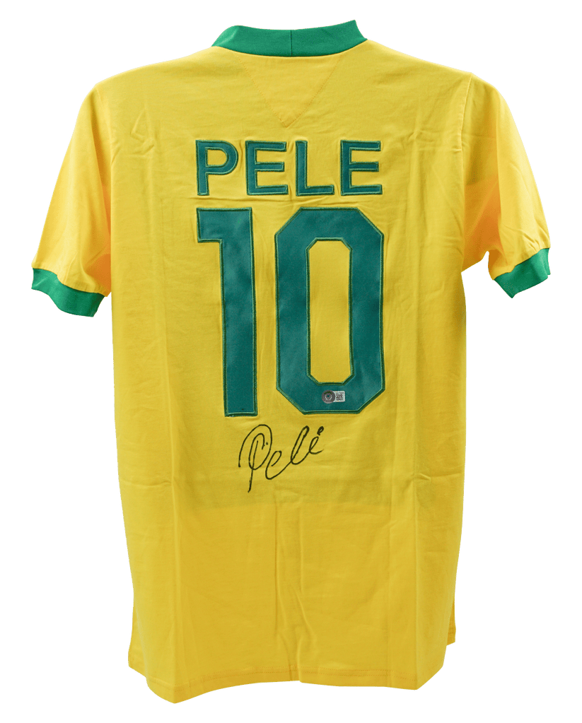 Pele Signed Vintage Brazil National Home Team Jersey #10 – Beckett COA