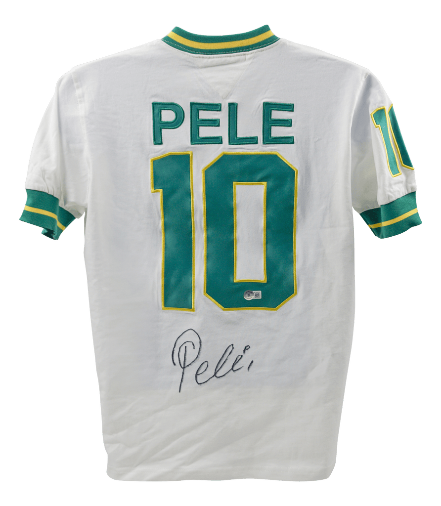 Pele Signed Vintage New York Cosmos Home Jersey #10 – Beckett COA