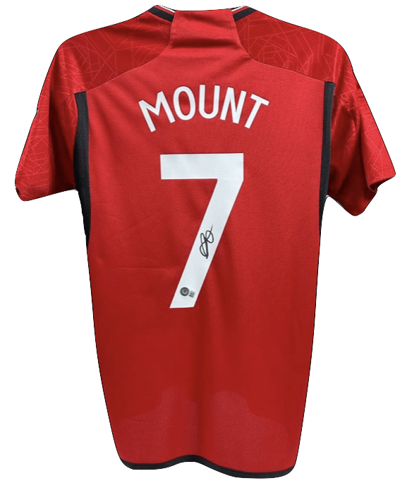 Mason Mount Signed Manchester United Red Home Jersey #7 – Beckett COA