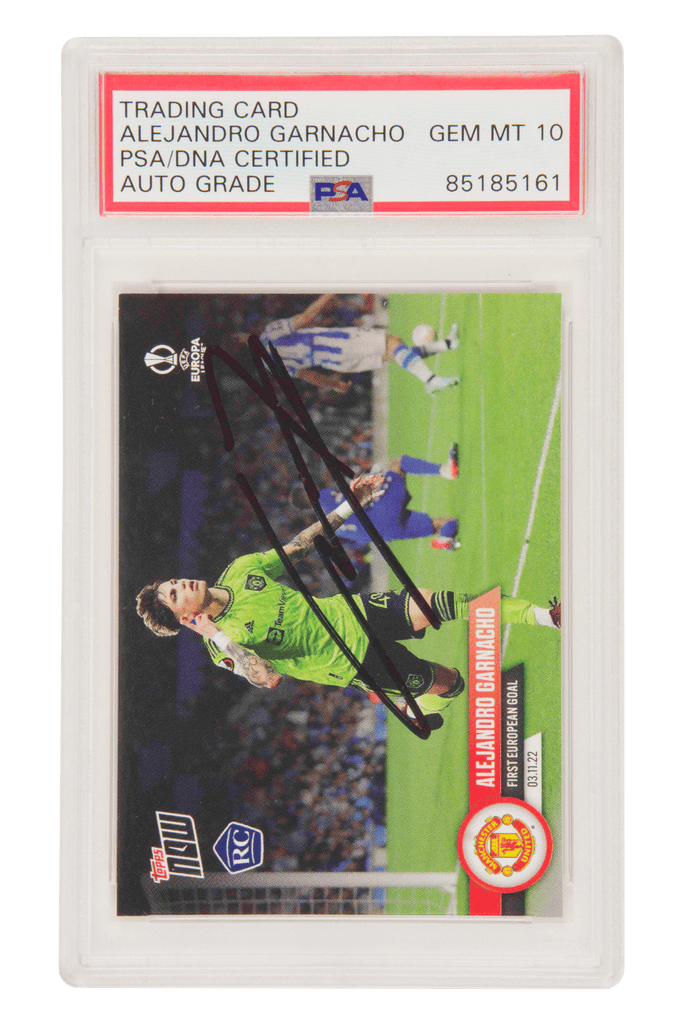 Alejandro Garnacho Signed 2022-23 Topps Now First Goal Rookie Card – PSA 10