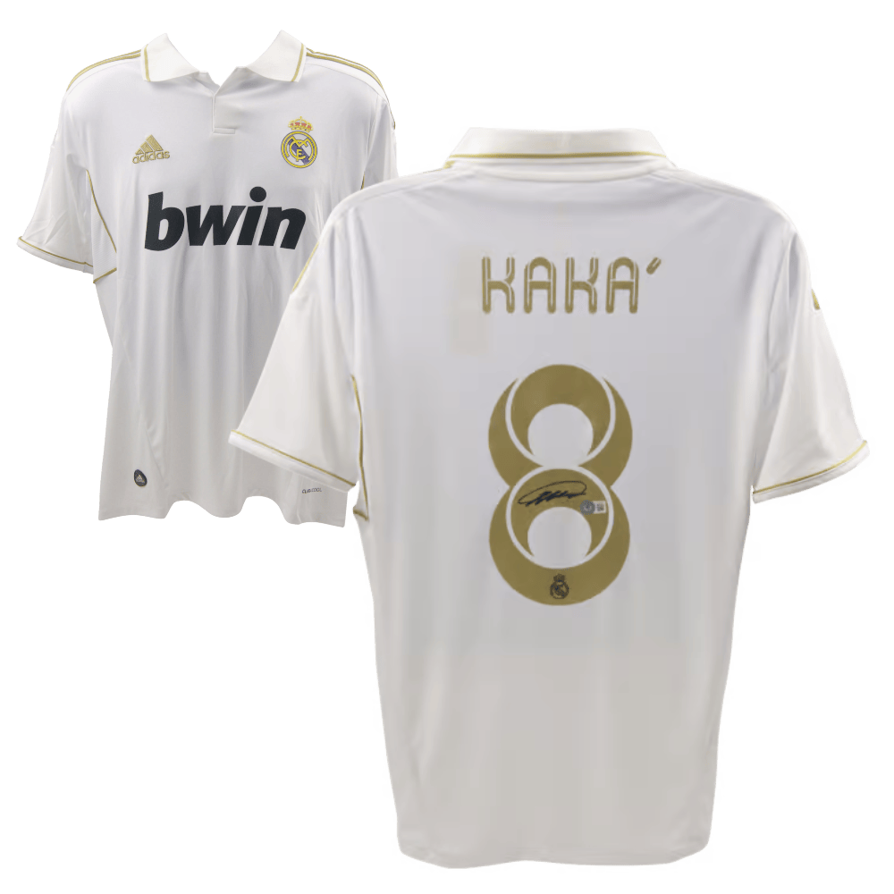 Kaka Signed Adidas Real Madrid White Home Jersey #8 – Beckett COA