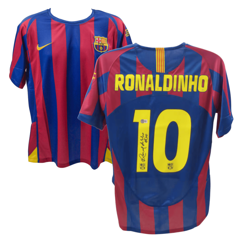 Ronaldinho Signed Nike Barcelona Home Jersey #10 – Beckett COA