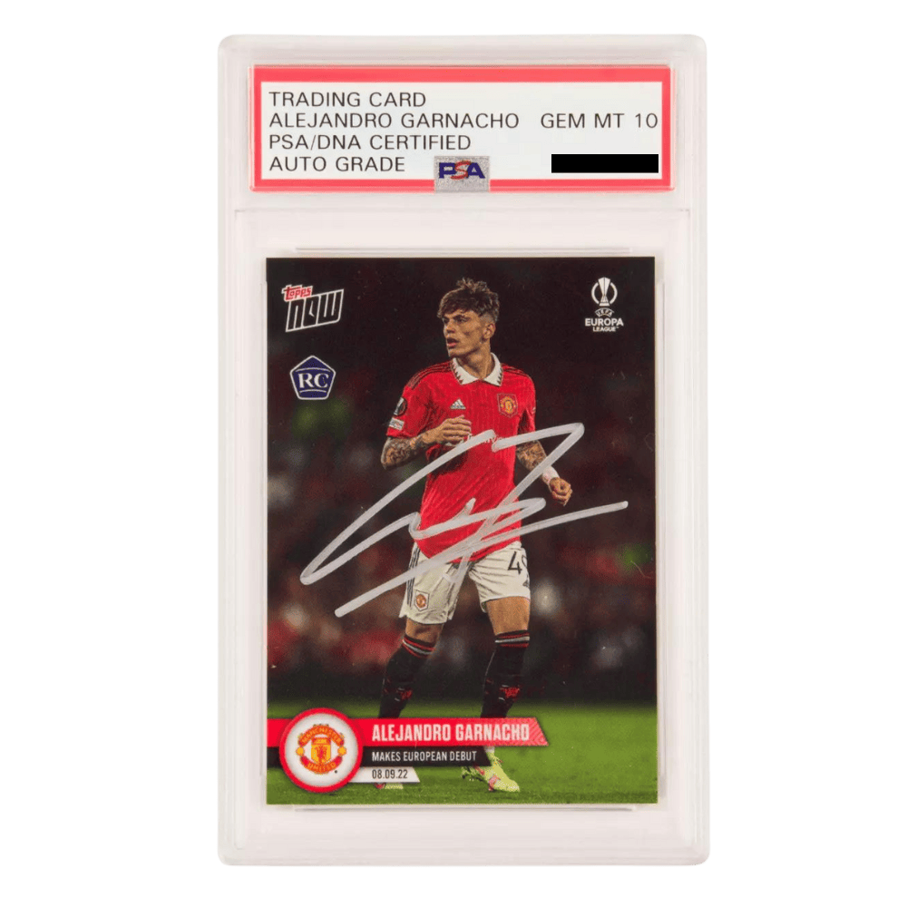 Alejandro Garnacho Signed 2022 Topps Now Man Utd Debut Rookie Card – PSA 10