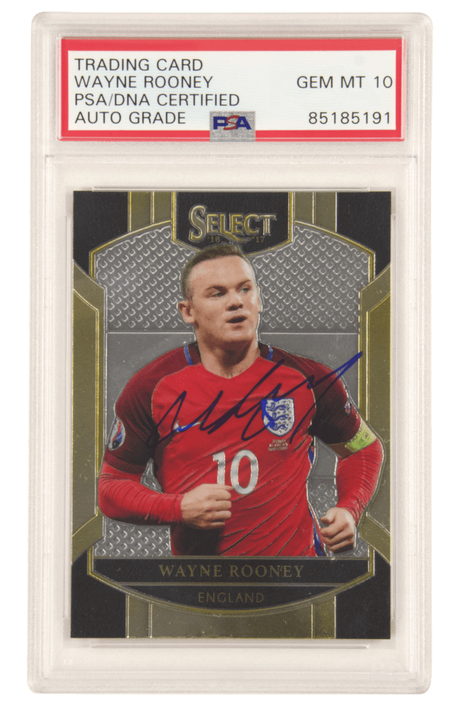 Wayne Rooney Signed Panini 2016-17 Select Soccer England #17 – PSA 10