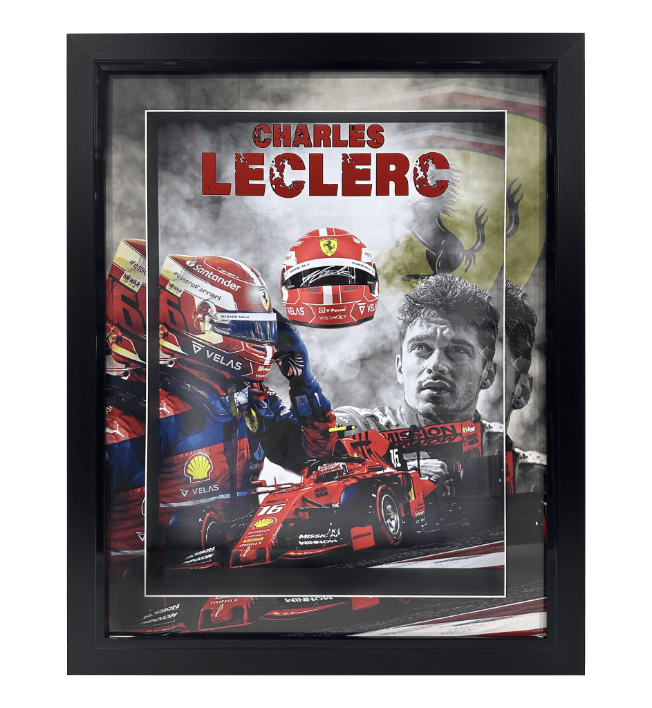 Charles Leclerc Signed Formula 1 Ferrari Helmet LED Custom Framed – Beckett COA