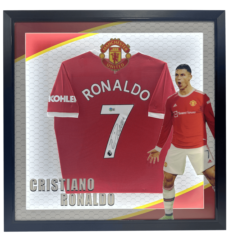 Cristiano Ronaldo Signed Manchester Utd Jersey LED 3D Custom Framed – Beckett COA