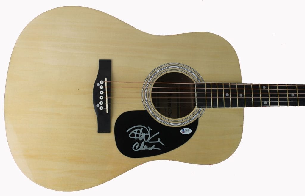 Cheech Marin & Tommy Chong Authentic Signed Acoustic Guitar BAS #C58046