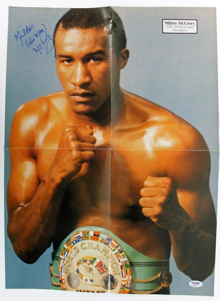 Milton McCrory Authentic Signed 16×22 Boxing Magazine Page Poster PSA #AB40905