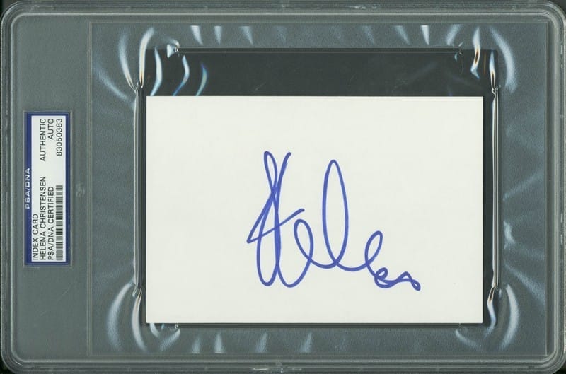 Helena Christensen Authentic Signed 4×6 Index Card Autographed PSA/DNA Slabbed 2