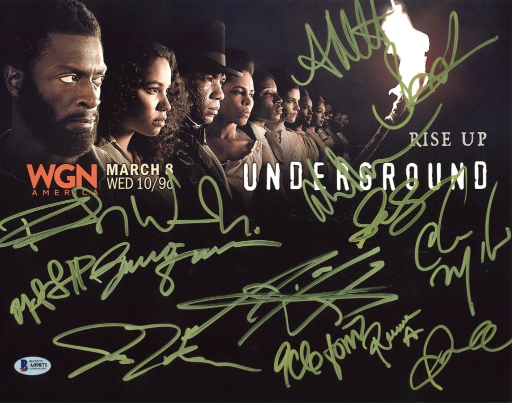 Underground (Chris Melony, Aldis Hodge +11) Signed 11X14 Photo BAS #A09871