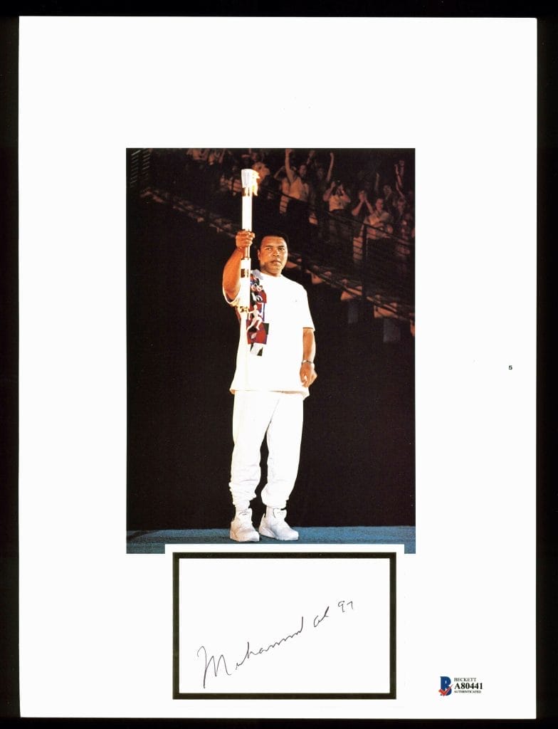 Muhammad Ali “97” Authentic Signed 8.75×11.75 Book Page Autographed BAS #A80441