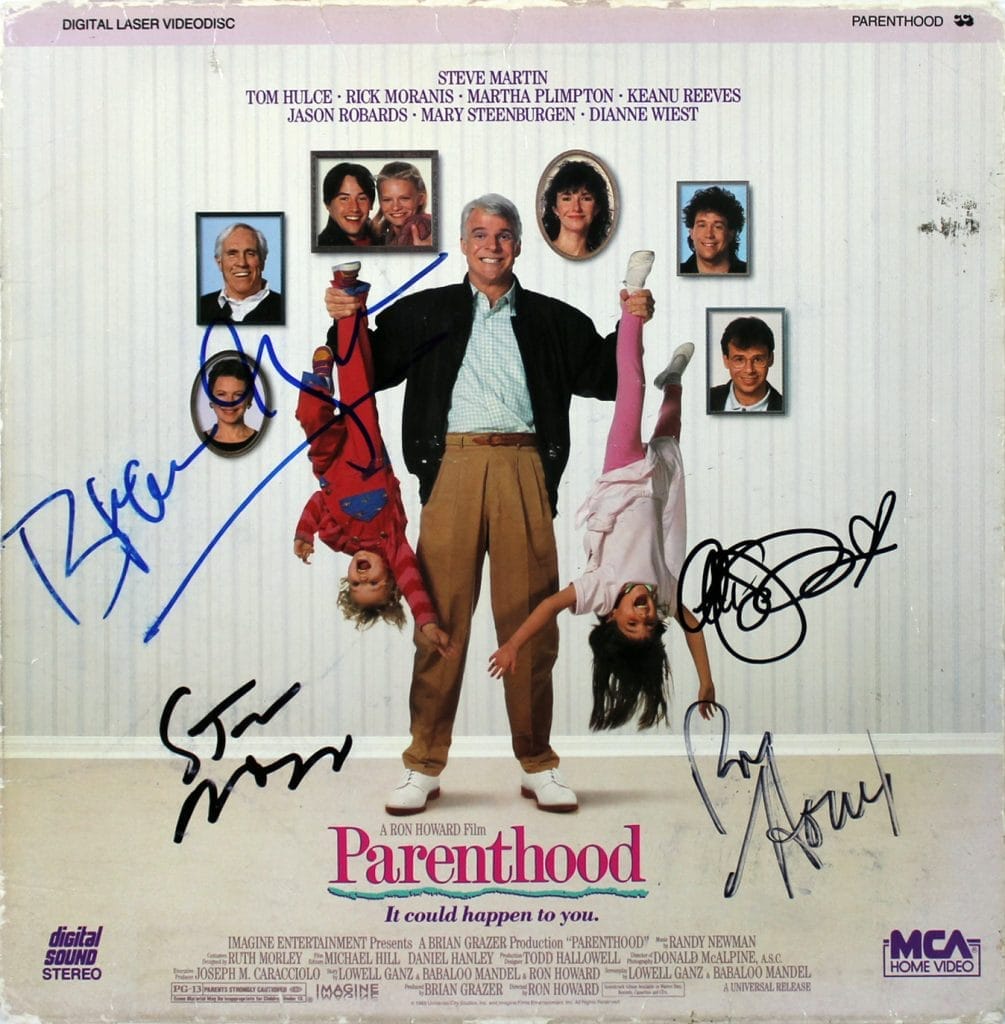 Parenthood Cast (4) Martin, Howard, Grazer & Porter Signed Laserdisc Cover PSA