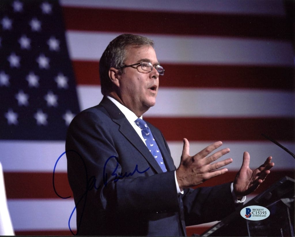 Jeb Bush Presidential Candidate Authentic Signed 8X10 Photo BAS #C15393