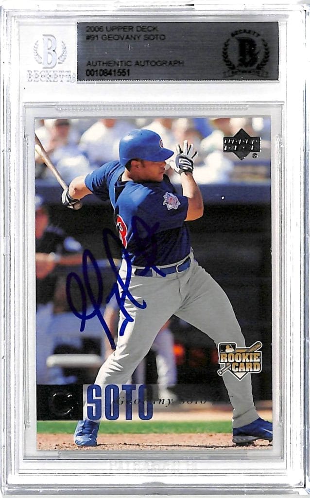 Cubs Geovany Soto Authentic Signed 2006 Upper Deck #91 RC Auto Card BAS Slabbed
