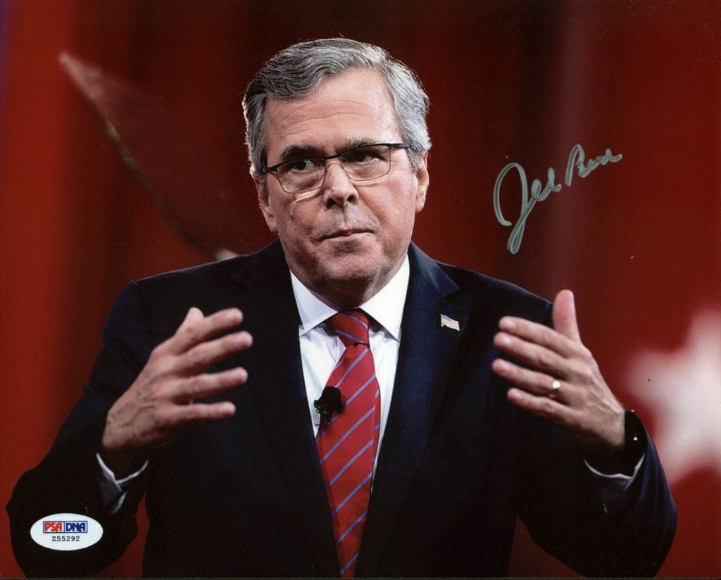 Jeb Bush Presidential Candidate Signed Authentic 8X10 Photo PSA #Z55292