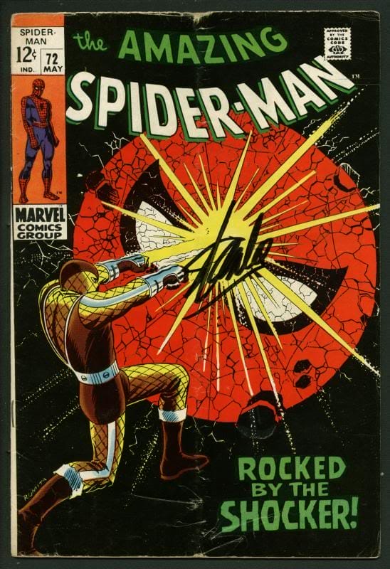 Stan Lee Signed Amazing Spider-Man #72 Comic Book Rocked By Shocker PSA #W18739