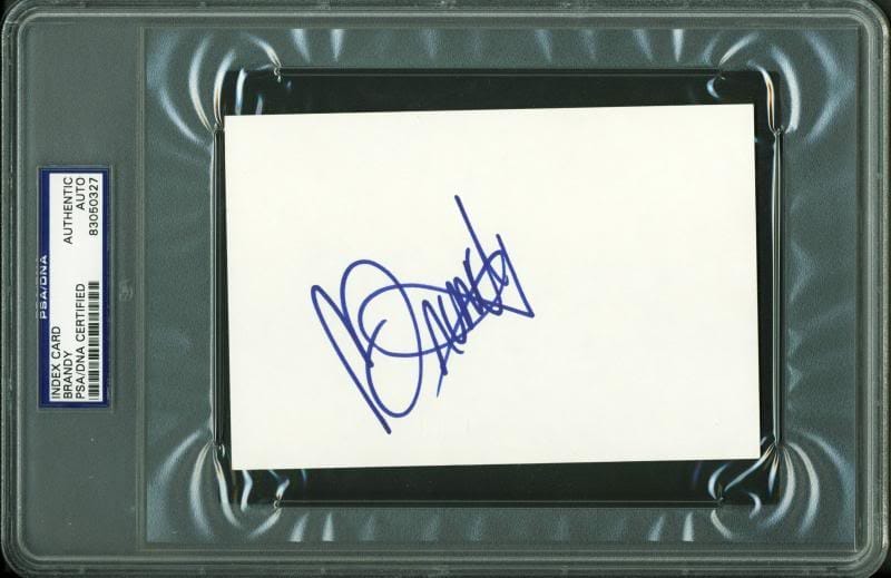 Brandy Authentic Signed 4X6 Index Card Autographed PSA/DNA Slabbed