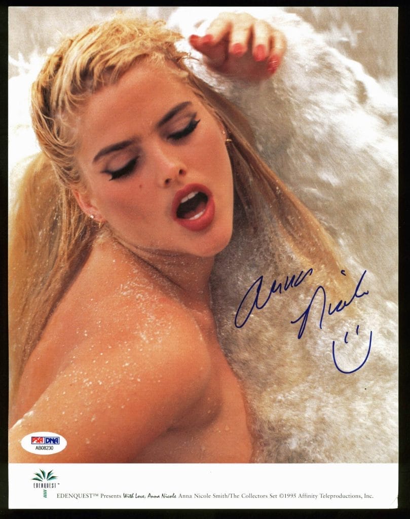 Anna Nicole Smith Sexy Authentic Signed 8.5×11 Edenquest Photo PSA/DNA #AB08230