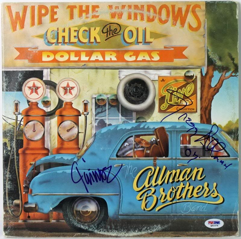 Gregg Allman & Jaimoe Johanson Signed Album Cover W/ Vinyl PSA/DNA #Q51576