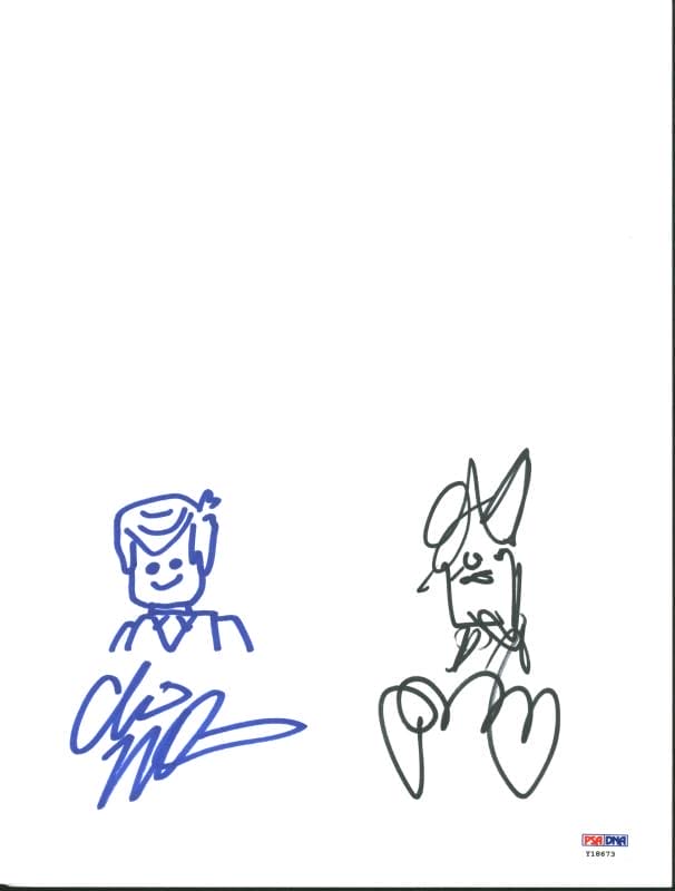 Chris Miller & Phil Lord Signed Lego Movie Hand Drawn Sketches PSA/DNA #Y18673