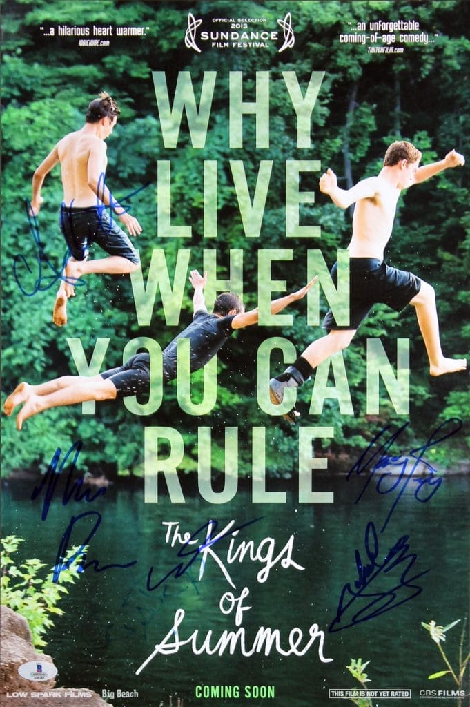 The Kings of Summer (5) Basso, Robinson +3 Signed 12×18 Movie Poster BAS #A00383