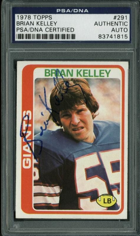 Giants Brian Kelley Authentic Signed Card 1978 Topps #291 PSA/DNA Slabbed