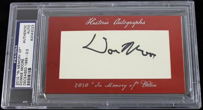 Angels Donnie Moore Signed Authentic Cut, ‘In Memory Of’ Edition PSA/DNA Slabbed