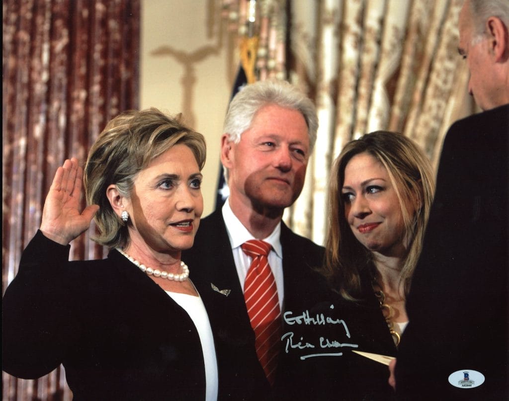 Bill Clinton “Go Hillary” Authentic Signed 11X14 Photo Autographed BAS #A02044