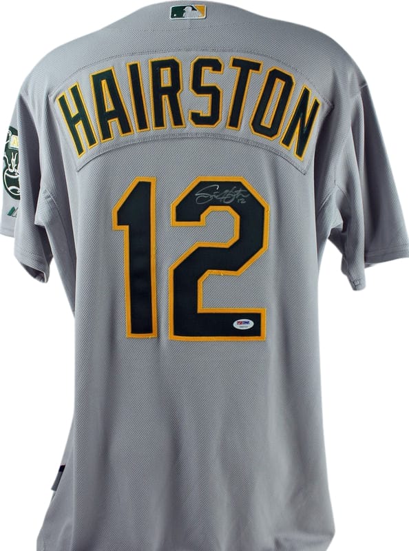 Athletics Scott Hairston Signed 2009 Game Used Majestic Jersey PSA/DNA #Y92710