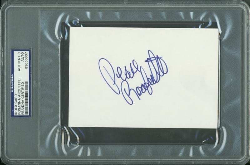 Rosanna Arquette Authentic Signed 4×6 Index Card Autographed PSA/DNA Slabbed 3