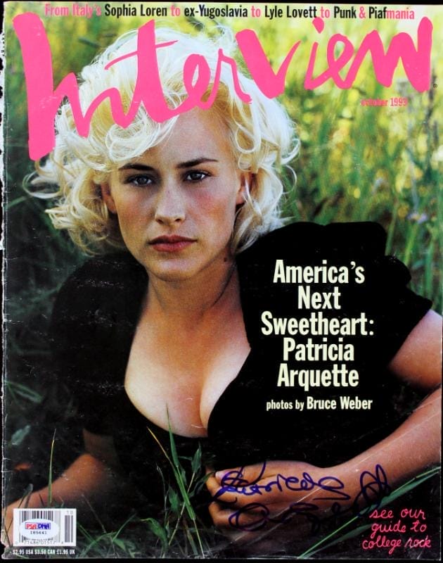 Patricia Arquette Authentic Signed Interview Magazine Cover PSA/DNA #I85641