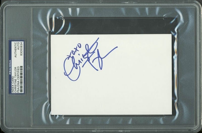 Christine Taylor Authentic Signed 4×6 Index Card Autographed PSA/DNA Slabbed 2