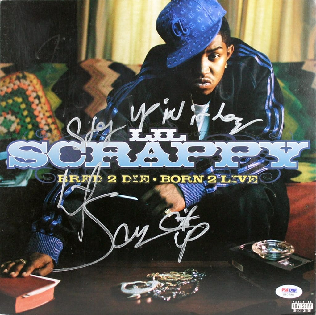 Lil Scrappy Authentic Signed Bred 2 Die * Born 2 Live Album Flat PSA/DNA #S80798
