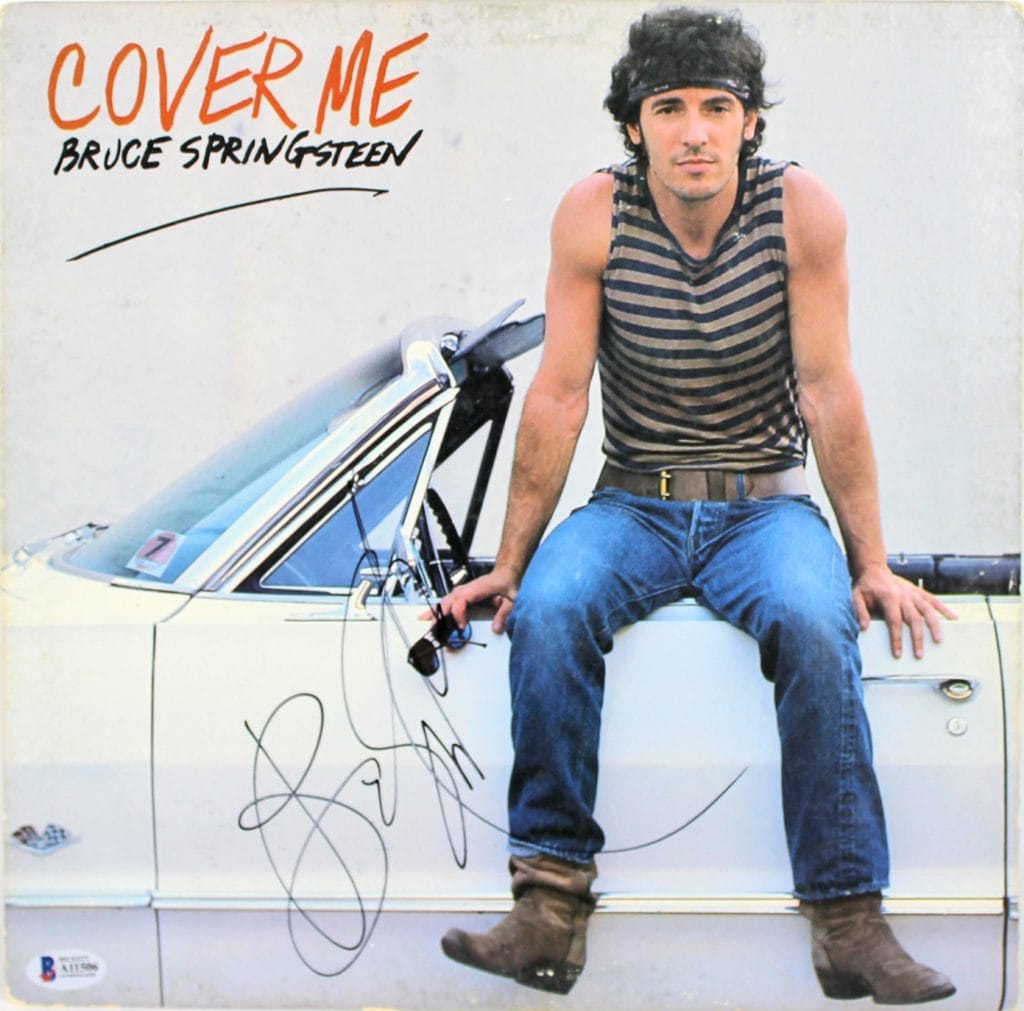 Bruce Springsteen Authentic Signed Cover Me Album Cover Autographed BAS #A11506