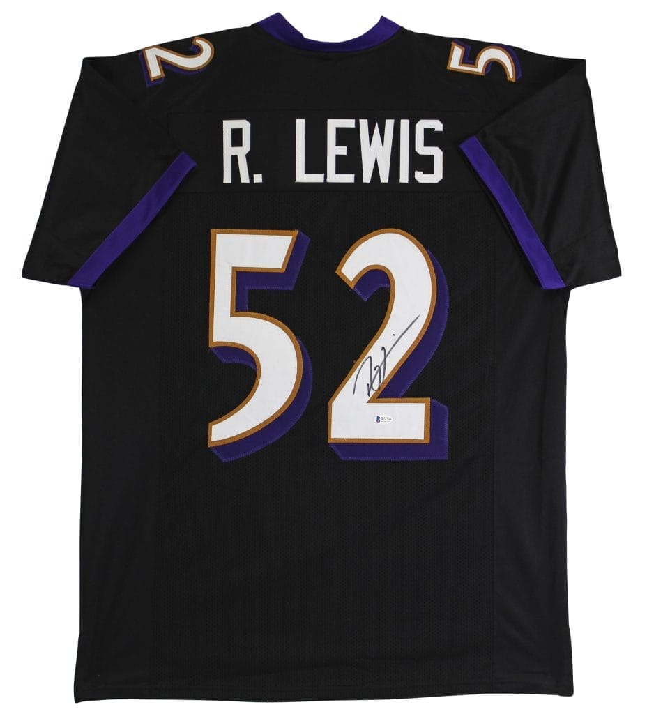 Ray Lewis Authentic Signed Black Pro Style Jersey Autographed PSA Or BAS Wit