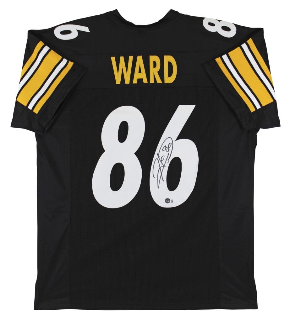 Hines Ward Authentic Signed Black Pro Style Jersey Autographed BAS Witnessed