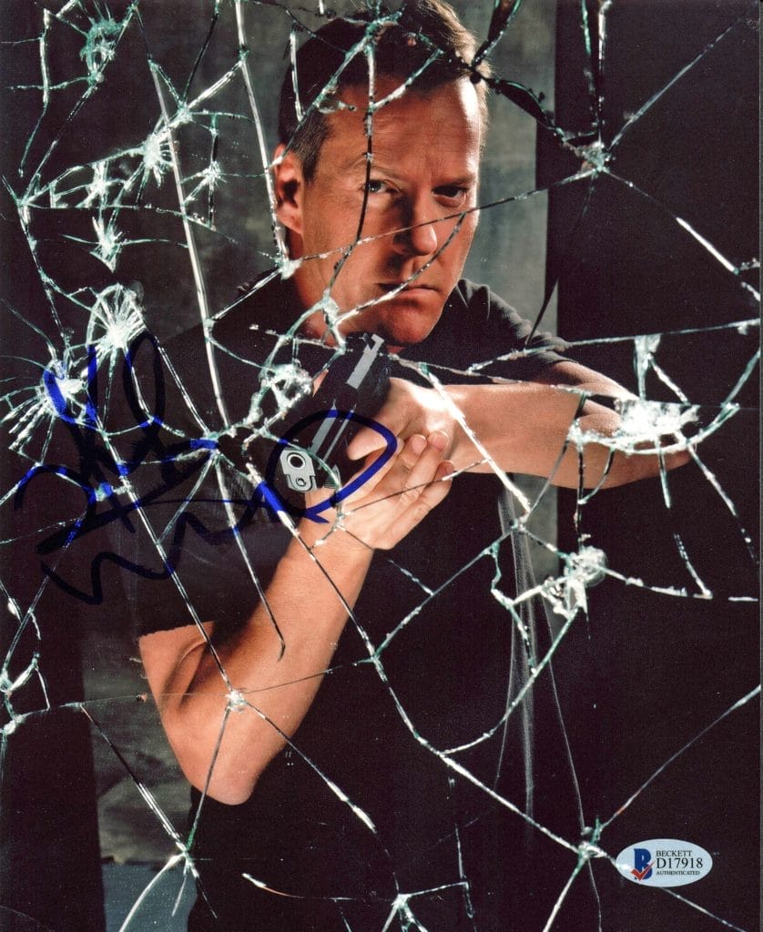 Kiefer Sutherland 24 Authentic Signed 8×10 Photo Autographed BAS #D17918