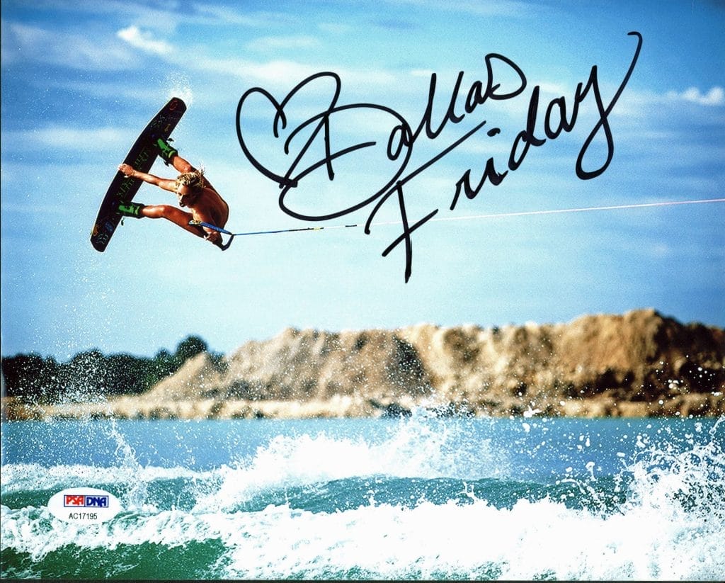 Dallas Friday Sexy Professional Wakeboarder Signed 8×10 Photo PSA/DNA #AC17195