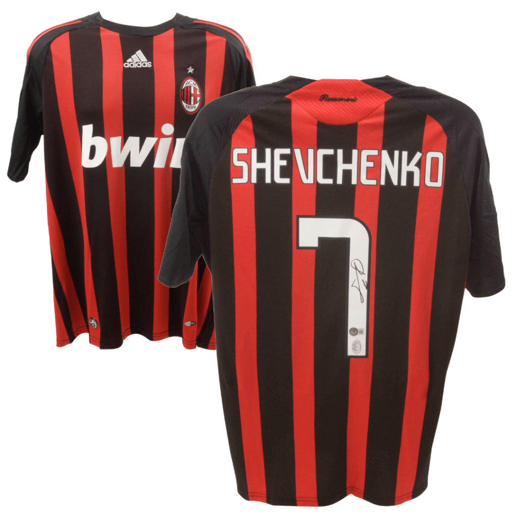 Andriy Shevchenko Signed AC Milan Home Jersey #7 – Beckett COA