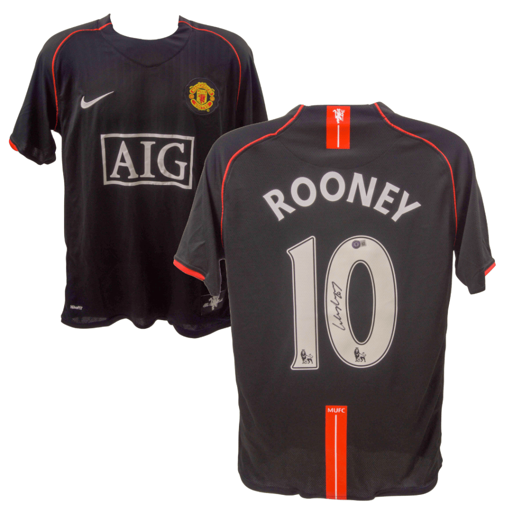Wayne Rooney Signed Manchester United Away Soccer Jersey #10 – Beckett COA
