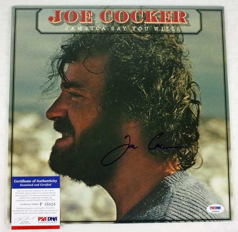 Joe Cocker Jamaica Say You Will Signed Album Cover PSA/DNA #P35824