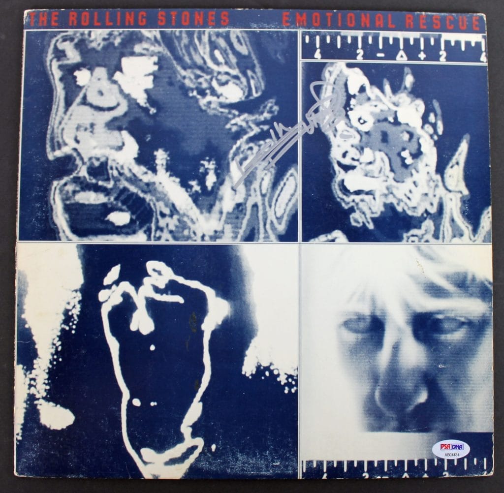 Keith Richards Rolling Stones Signed ‘Emotional Rescue’ Album Cover PSA #AB04434