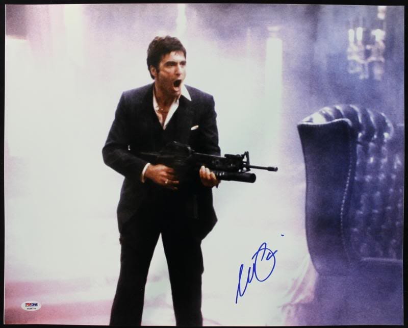 Al Pacino Scarface Signed Authentic 16X20 Photo Graded Perfect 10! PSA #4A98756