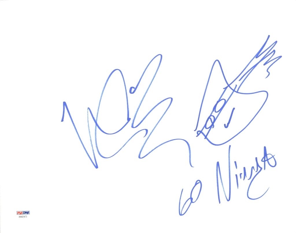 Vanilla Ice “Go Ninja” Signed 11×14 Hand Drawn Ninja Turtles Sketch PSA #AA82473
