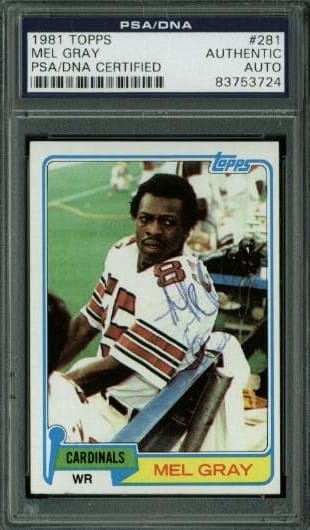 Cardinals Mel Gray Authentic Signed Card 1981 Topps #281 PSA Slabbed #83753724